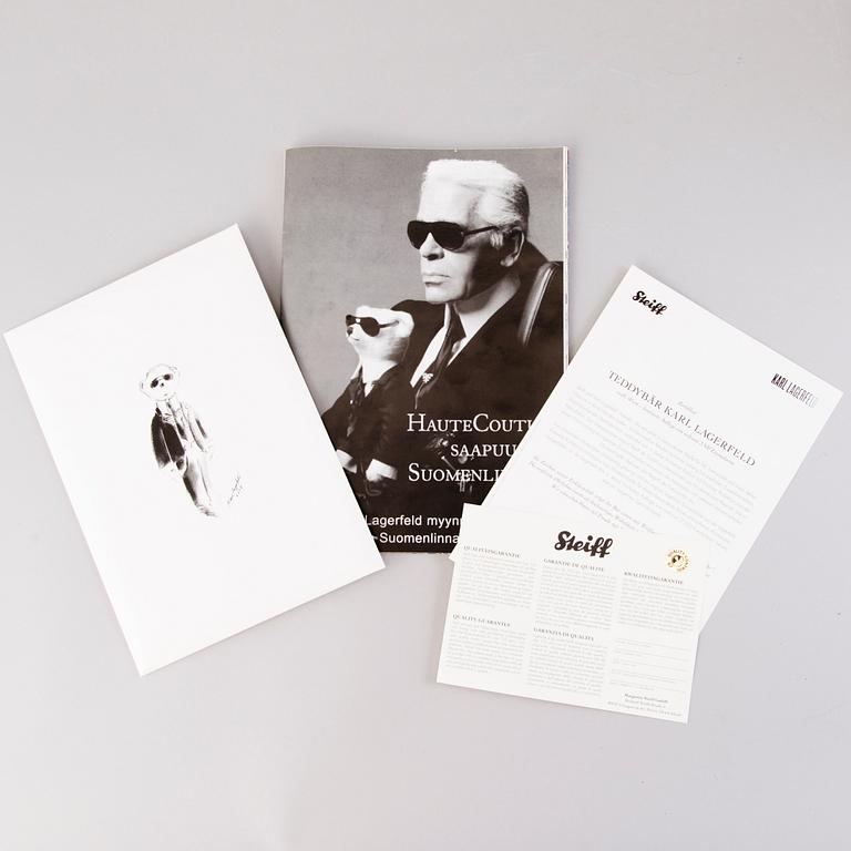 A Karl Lagerfeld Steiff Teddy Bear, Limited edition, numbered 1190/2500, Germany 2009.