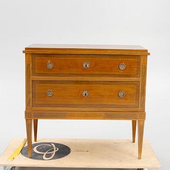 A Gustavian style chest of drawers 19th Century.