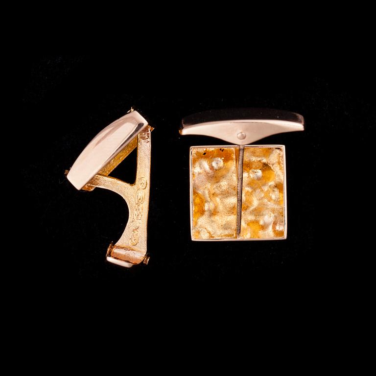 MANSCHETTKNAPPAR, 14K guld. Finska stämplar. Vikt ca 7,6 g.