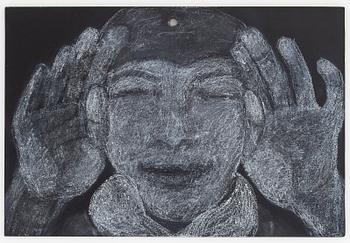 Astrid Göransson, mixed media on panel, signed and dated 2007 verso.