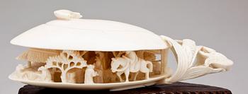 FIGURINER, 6st, ben, sannolikt Kina 1900-tal.