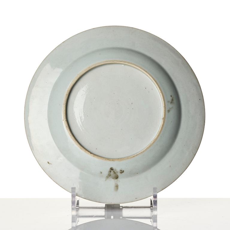 Tallrik, porslin. Qingdynastin, 1700-tal.