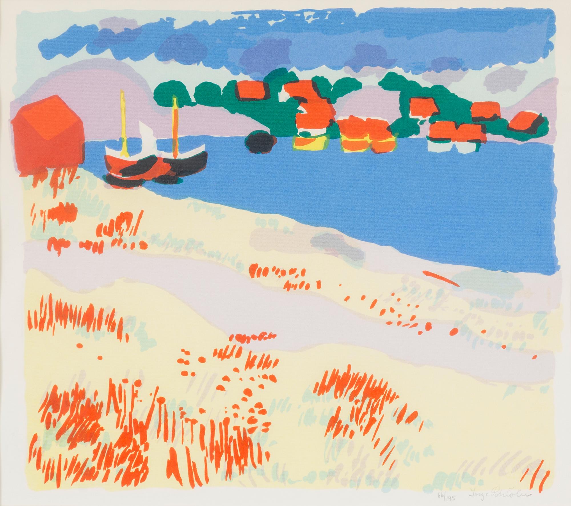 Inge Schiöler, View of a Fishing Village.