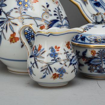 KAFFESERVIS, 9 delar, porslin, Meissen.