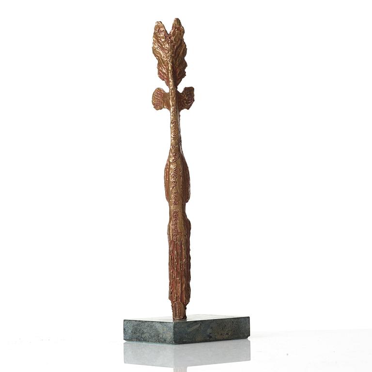 ERIC GRATE, sculpture, patinated bronze, signed, foundry mark H Bergman cire perdue.