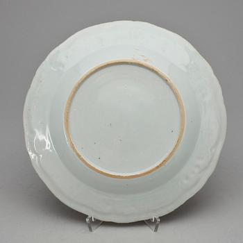TALLRIK, kompaniporslin, Qianlong (1736-95).
