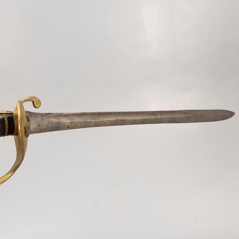 A Swedish cutlass, 1876-1885 Navy pattern.