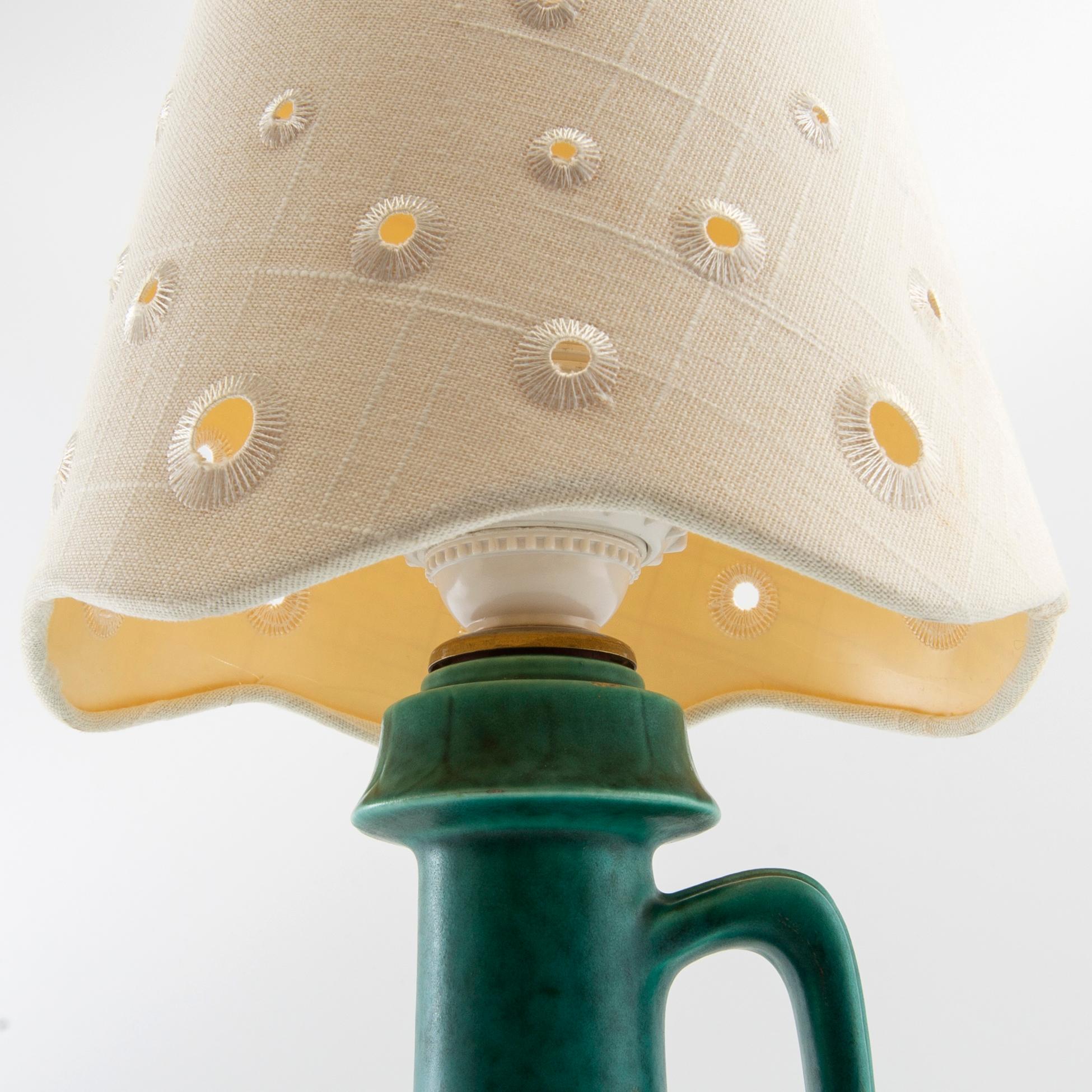 Wilhelm Kåge, lamp and lid vase mid-20th century.