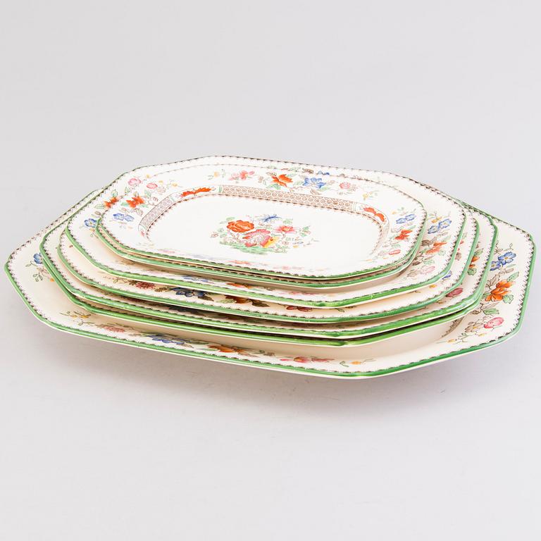 A 132-piece set of 'Chinese Rose' tableware, Copeland Spode, England 1930s.