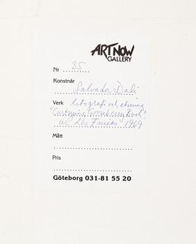 Salvador Dalí, fotolitografi & gravyr, 1969, signerad CXXIII/CL.