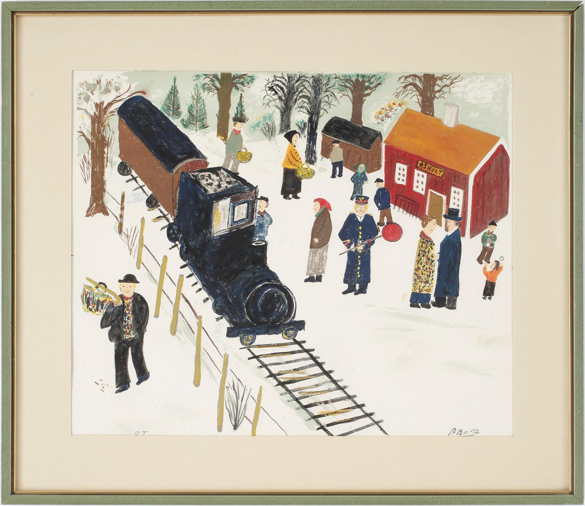 AXEL BENGTSSON, färglitografi, signerad, daterad -72, provtryck.