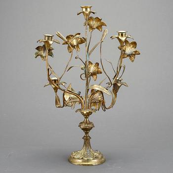 KANDELABER, brons , Frankrike, 1900-talets början.