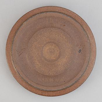 Carl-Harry Stålhane, a set of two stoneware bowls for Rörstrand and a stoneware dish from Palshus, Denmark.