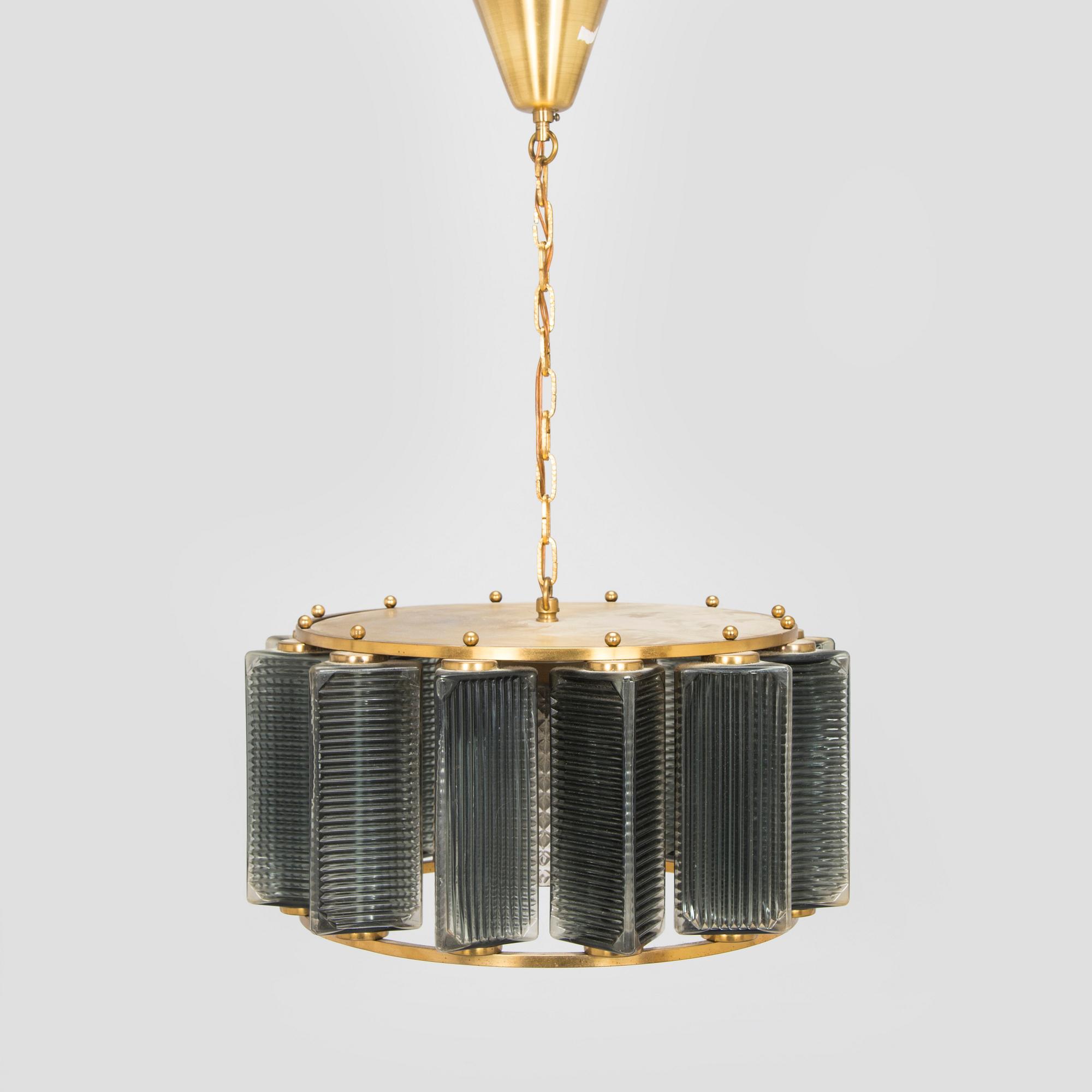 Carl Fagerlund, taklampa, Orrefors, 1960-tal.