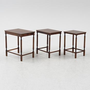 A set of 3 Swedish Grace tables, 1920's-/30's.