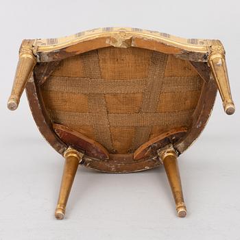 Karmstol, gustaviansk, sent 1700-tal.