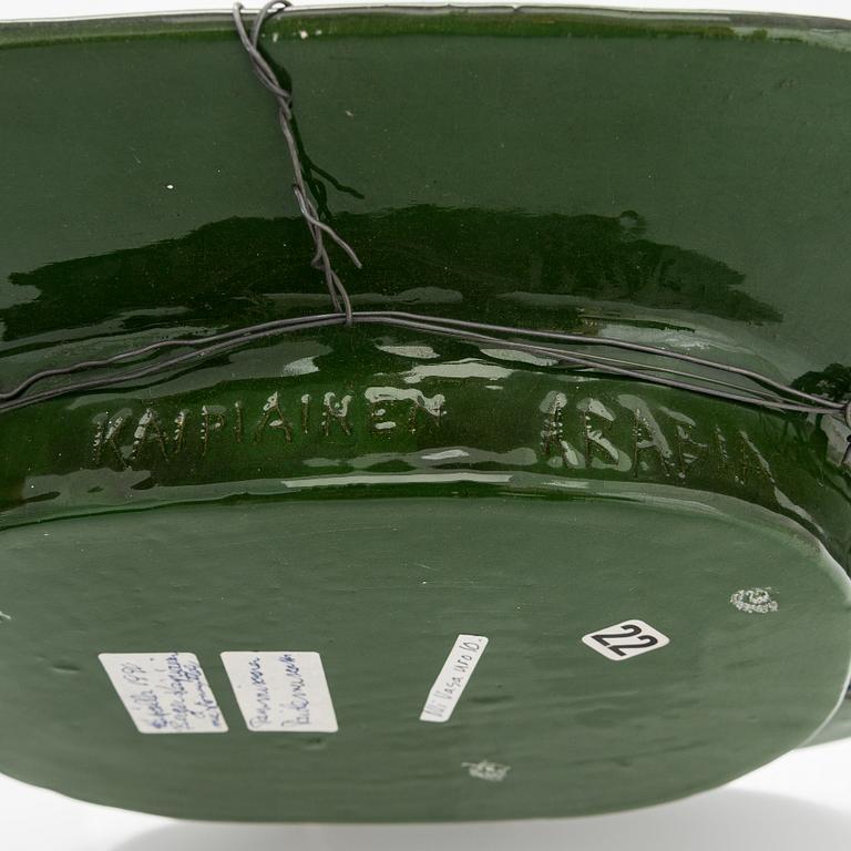 Birger Kaipiainen, a 1960's stoneware relief signed Kaipiainen, Arabia.