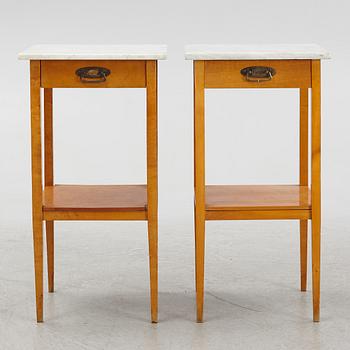 A pair of bedside tables, early 20th Century.