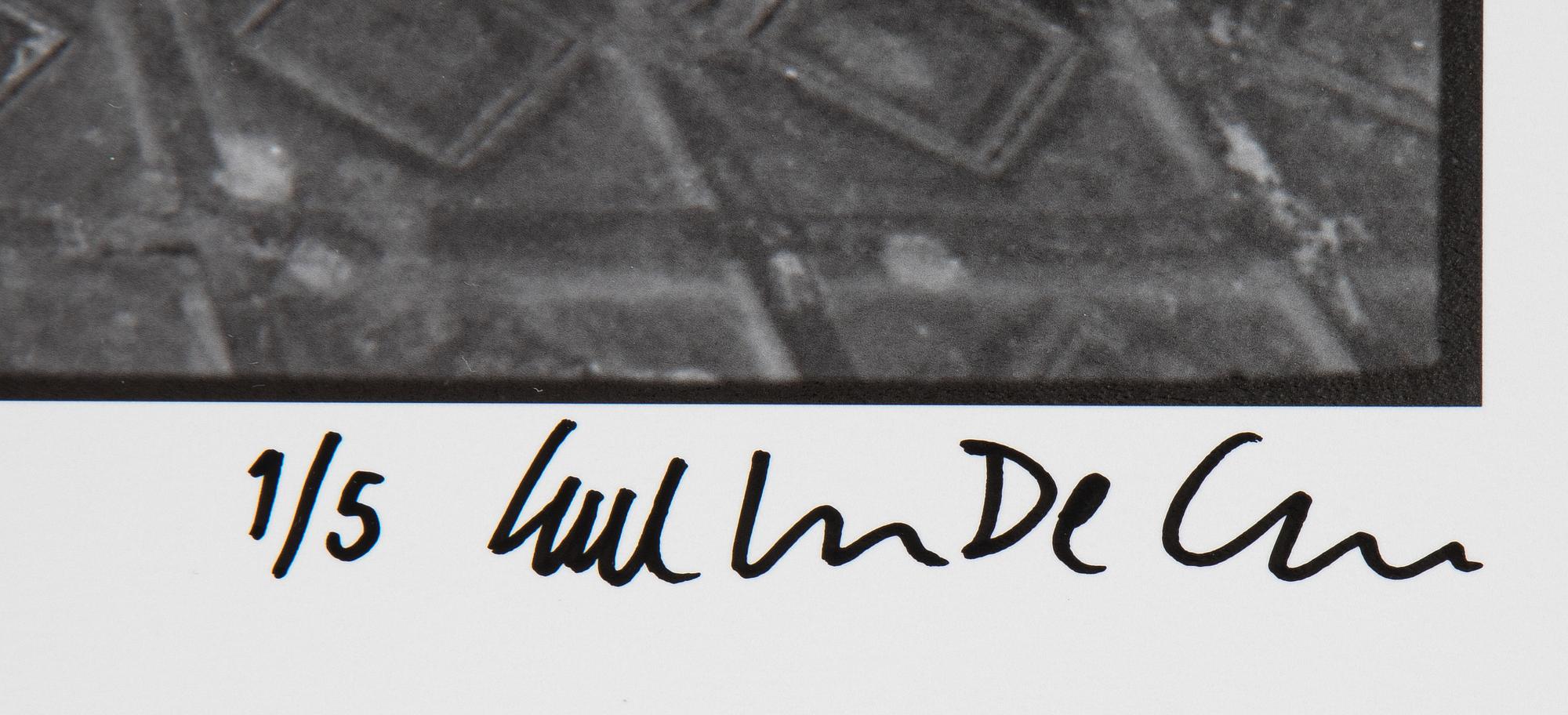 Carl Johan De Geer, photo, signed 1/5.