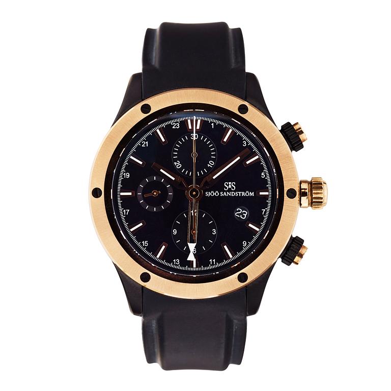 Sjöö Sandström - UTC Extreme Black Gold I. Stål. Ø 44mm. 2007.