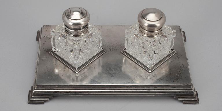 BLÄCKSTÄLL, silver samt kristall, Morosov, S:t Petersburg 1908-1926.