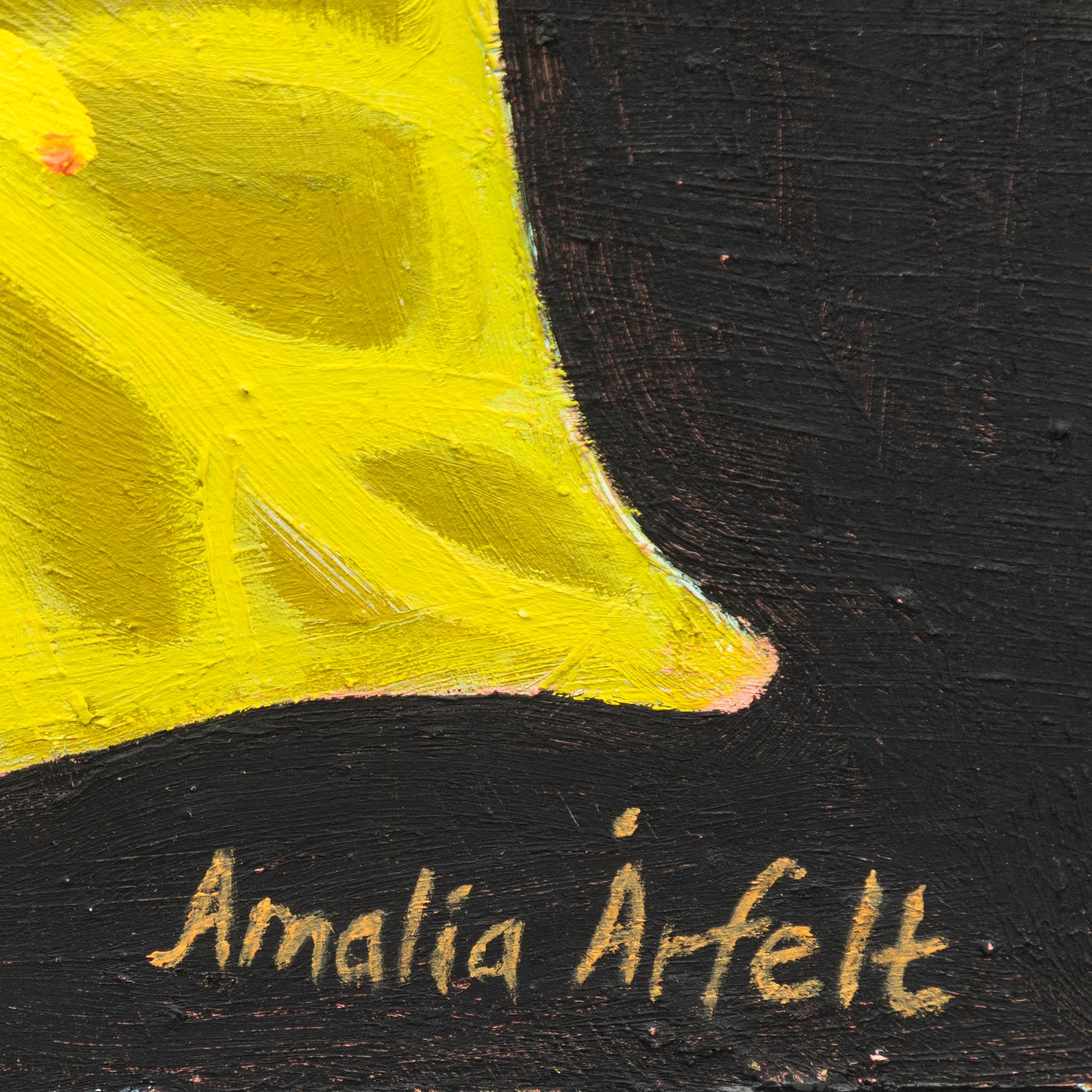 Amalia Årfelt, Flower motif with butterfly.