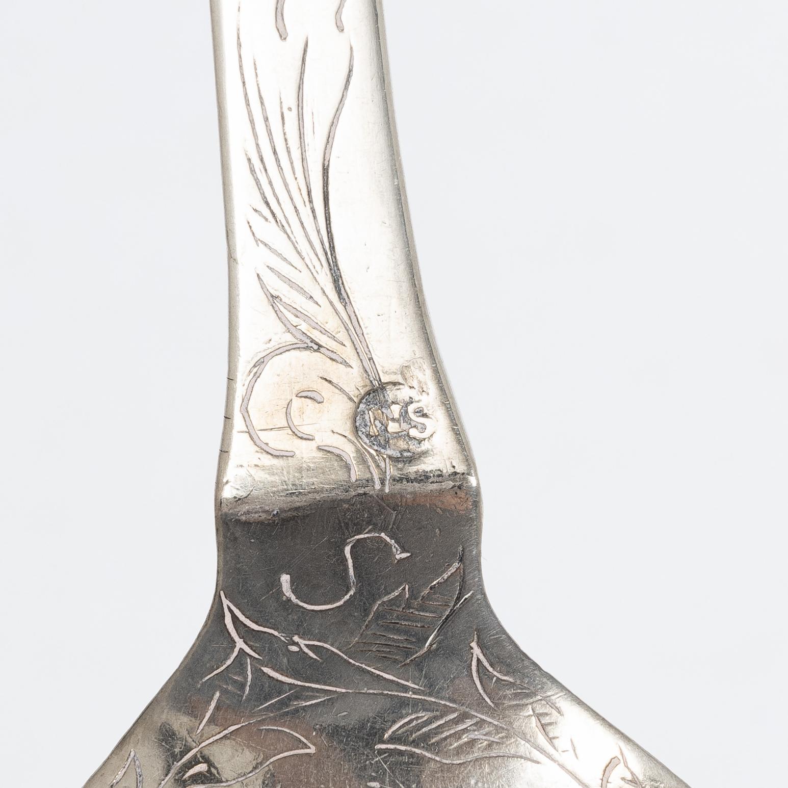 Niels Svendsen, sked, silver, Köpenhamn (verksam 1671-1699). Barock.