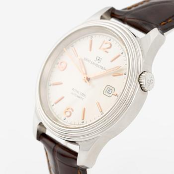 Sjöö Sandström, Royal Steel Classic II, wristwatch, 41 mm.