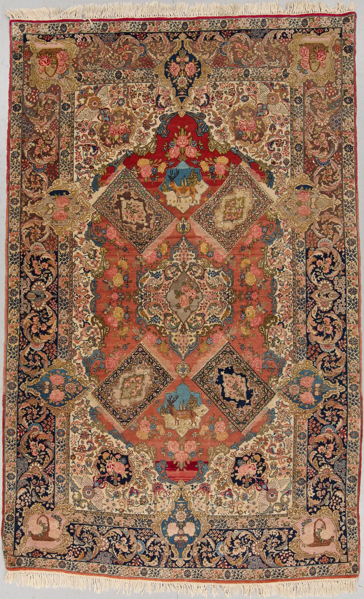 MATTA, semiantik/old, Täbris, figural, ca 265 x 163.