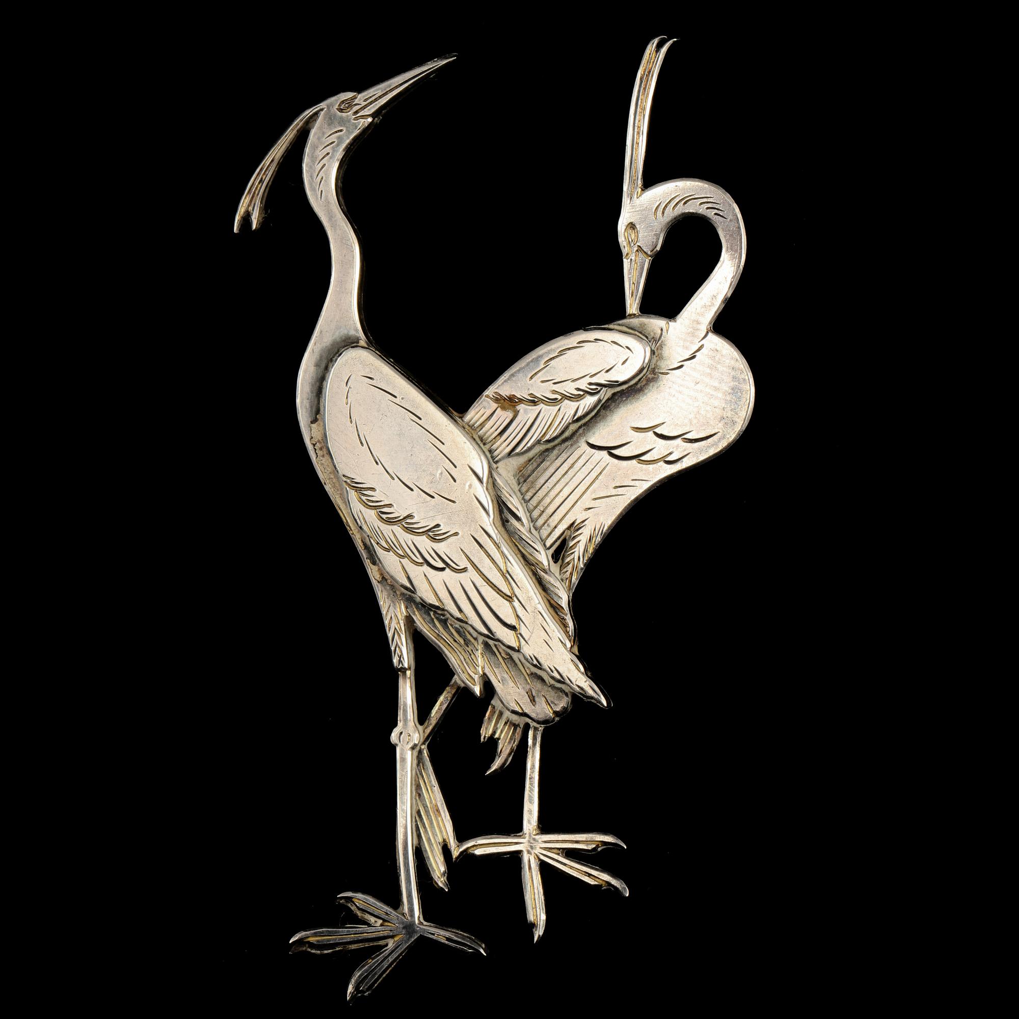 BROSCH, sterlingsilver, Wiwen Nilsson, Lund, 1953. Vikt 17 g.
