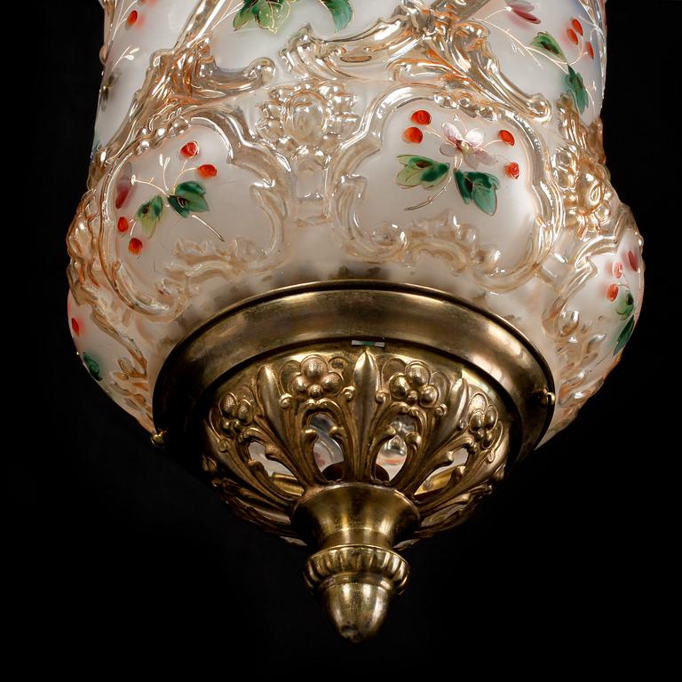 MÅNSKENSAMPEL, omkring 1900, kupans höjd ca 33 cm.