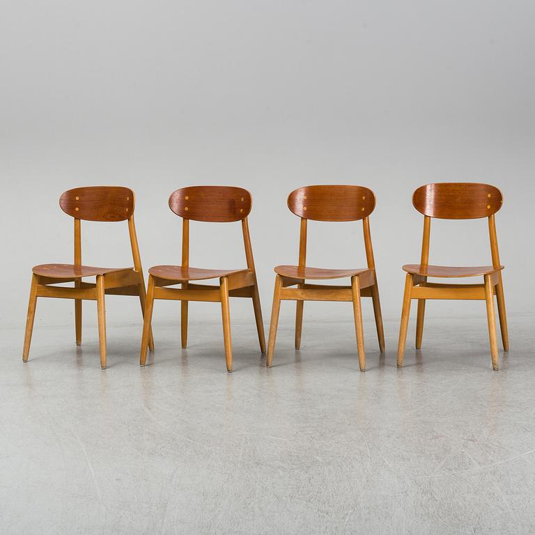 SVEN-ERIK FRYKLUND, stolar, 4 st, "Eva", Hagafors Stolfabrik AB, Nässjö, omkring ca 1960.