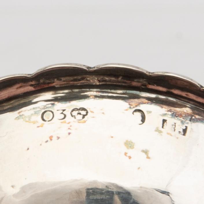 A Swedish 19th century pair of silver salters mark of Joachim Flodin Stockholm 1820 weight 104 grams.