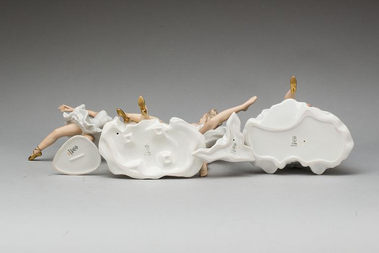 FIGURINER, 4 st, porslin, Wallendorf.