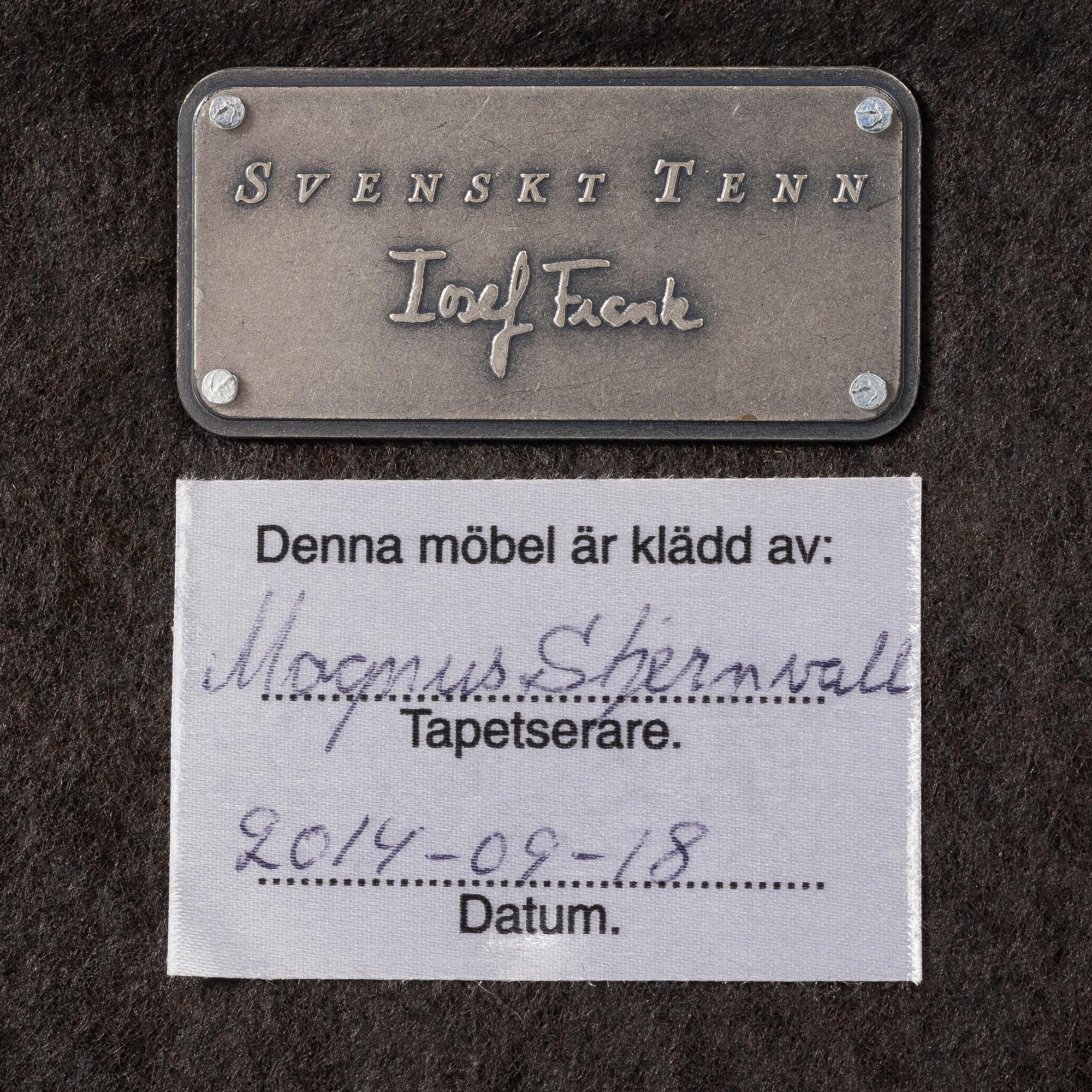 Josef Frank, a sofa. 'Liljevalchssoffan', Svenskt Tenn.