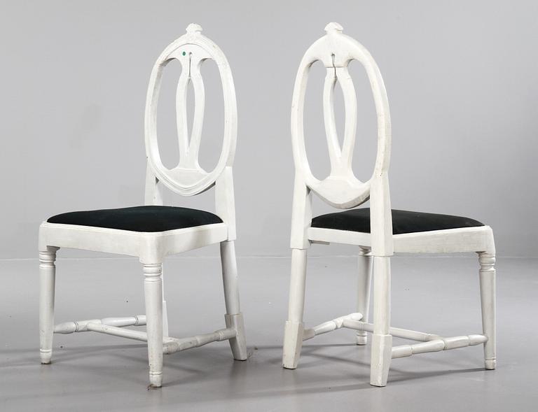 BORD, SOFFA samt STOLAR, 3 st, gustaviansk/gustaviansk stil, 1700/1800-tal.