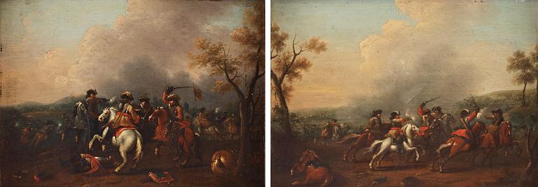 Jan Jansz. van der Stoffe Hans krets, Bataljscener, ett par.