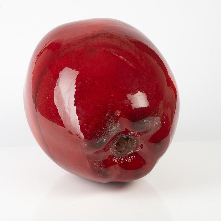 Sven Wejsfelt, a stoneware sculpture of an apple, Gustavsbergs Studio, Sweden, 1990, ed.7/25.