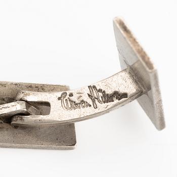 Wiwen Nilsson, cufflinks, a pair of silver, Lund 1938.