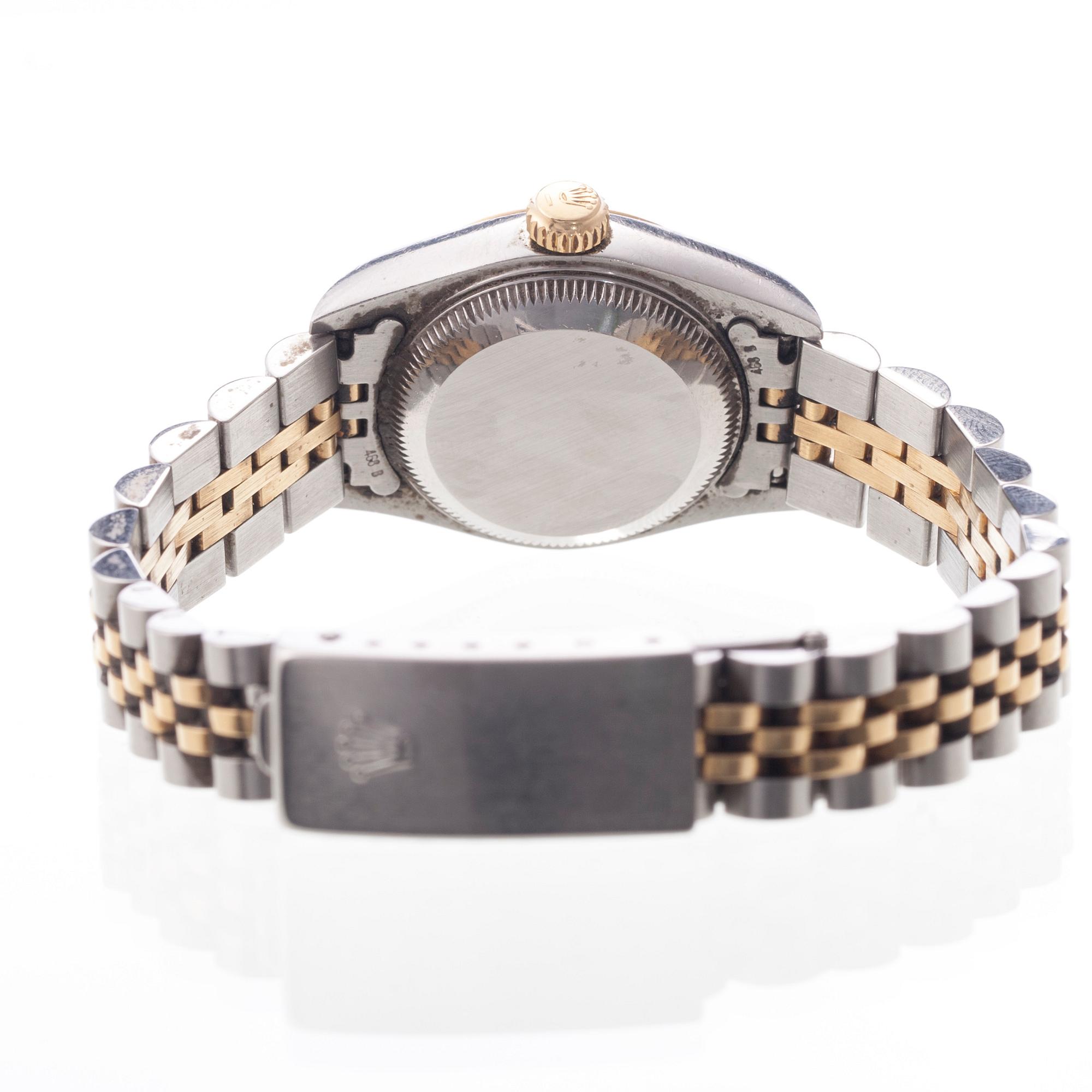 ARMBANDSUR, dam, Rolex Oyster Dayjust Chronometer, guld/stål, diamanter. 1990-tal.
