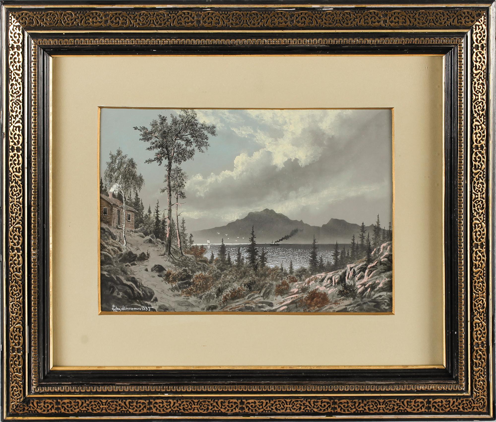 CARL LUDWIG FERDINAND MESSMANN, akvarell, signerad och daterad 1885.