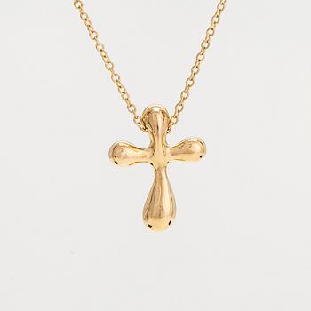 Tiffany & Co, Elsa Peretti, kaulakoru, risti, 18K kultaa.