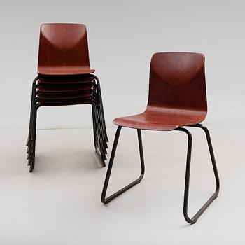 STOLAR, 6 st, Thur-op-seat, Pagholz, Västtyskland, 1960-tal.