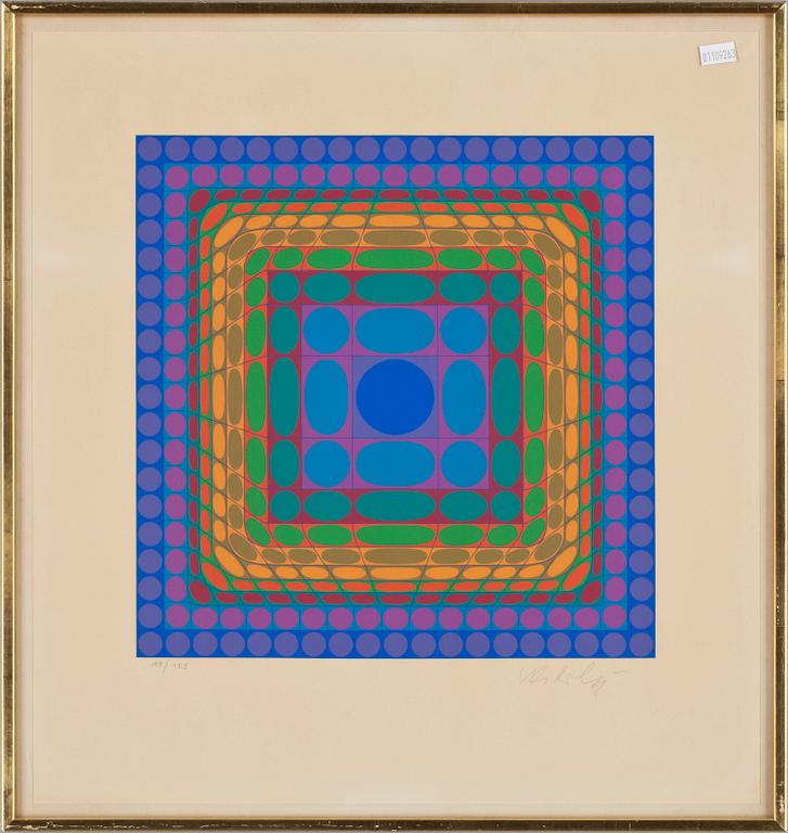 VICTOR VASARELY, 4 st, litografi, sign.