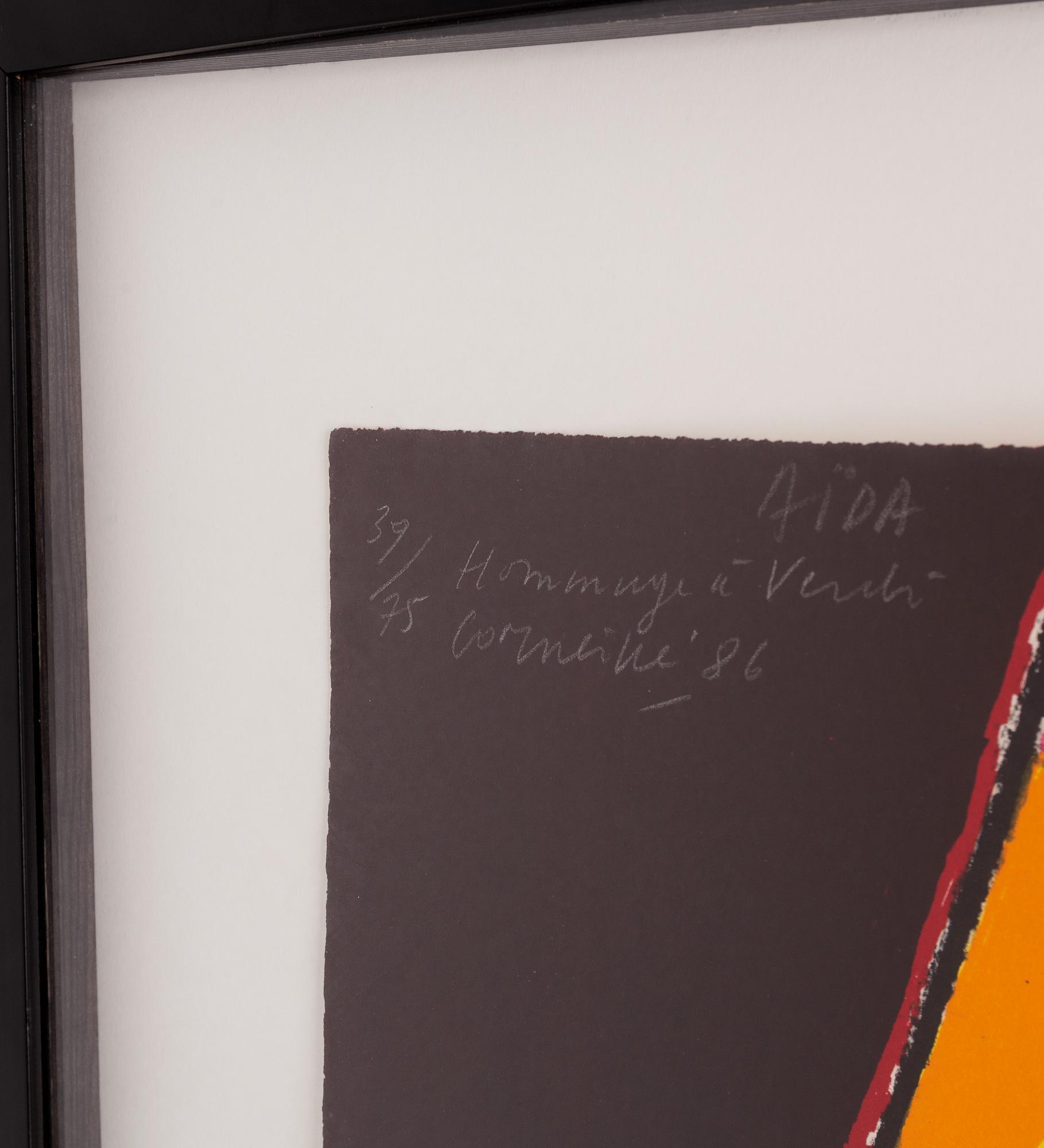 Beverloo Corneille, lithograph in colours, 1985, signed 39/75.