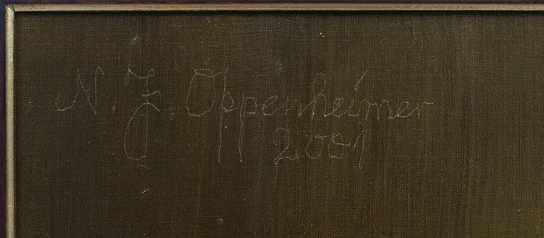 JOHNNY OPPENHEIMER, olja på duk, signerad.