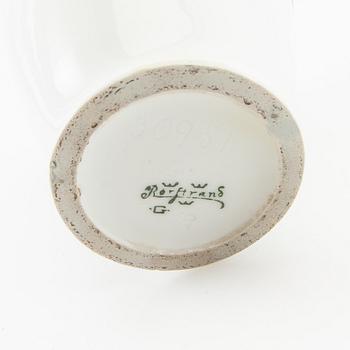 Vase and plate Rörstrand Art Nouveau early 20th century porcelain.