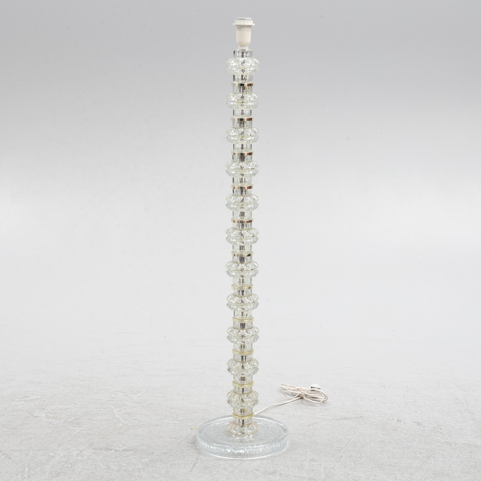 Carl Fagerlund, a floor lamp, Orrefors, 1960s.