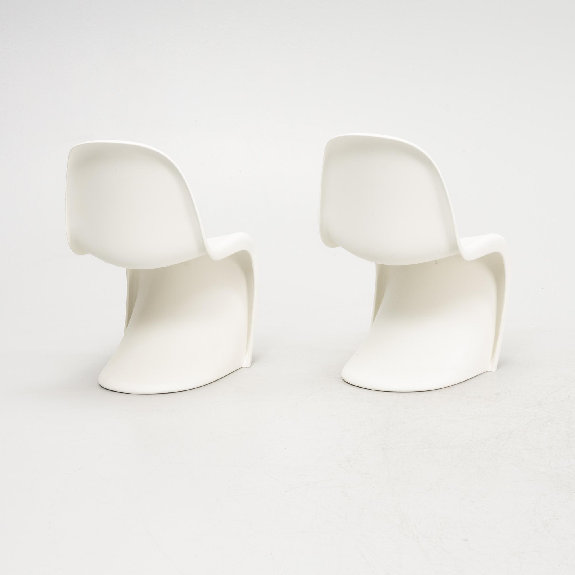 Verner Panton, a pair of children's 'Panton Chair', Vitra.