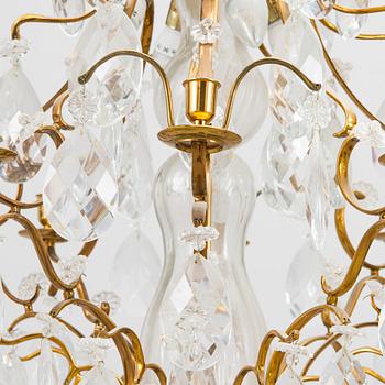 A baroque style chandelier, second half of the 20th century.